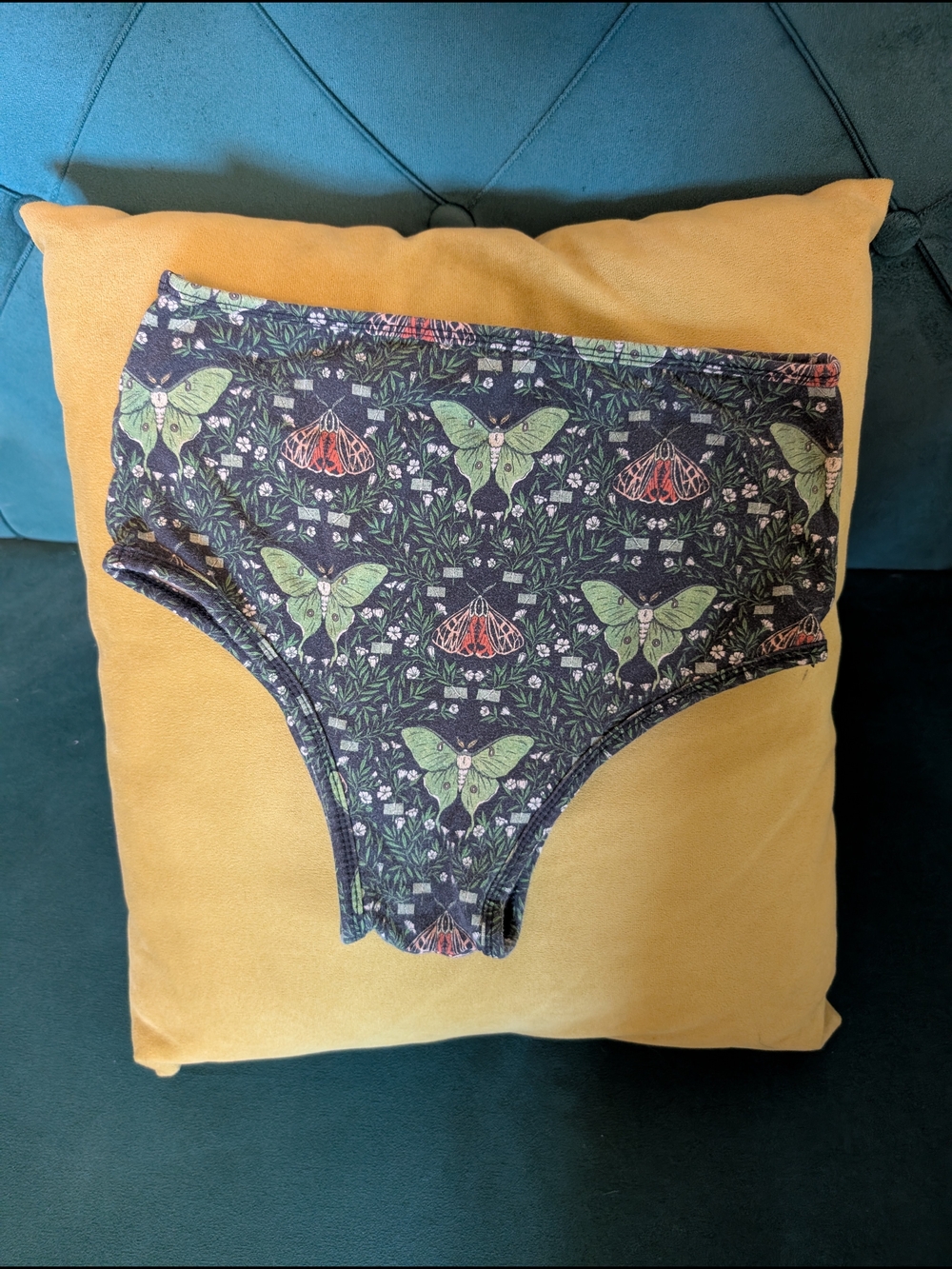 'Floral Moth' High-Waisted Underwear